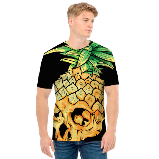 Pineapple Skull Print Men's T-Shirt