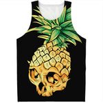 Pineapple Skull Print Men's Tank Top