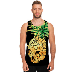 Pineapple Skull Print Men's Tank Top