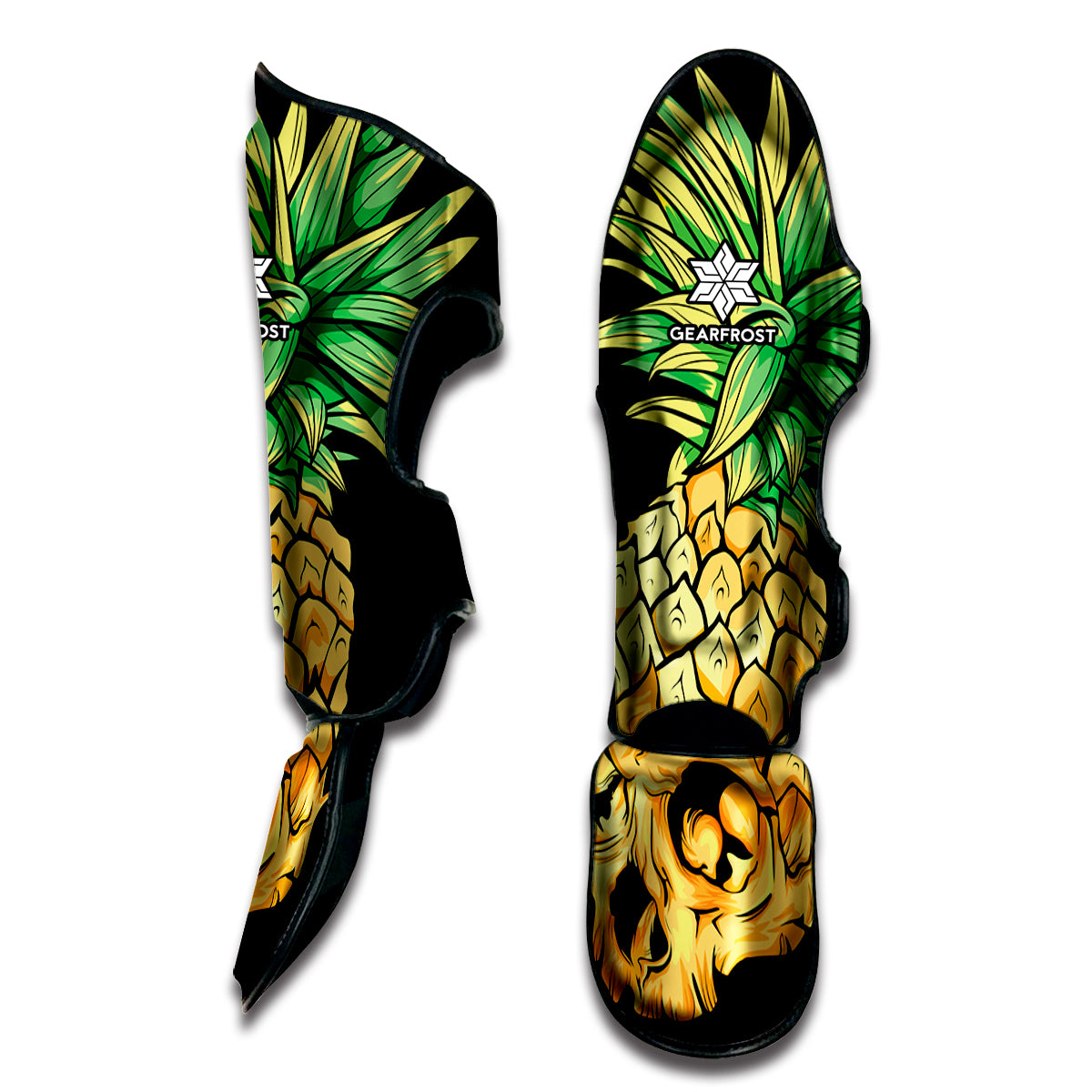 Pineapple Skull Print Muay Thai Shin Guard