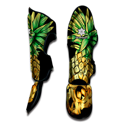 Pineapple Skull Print Muay Thai Shin Guard