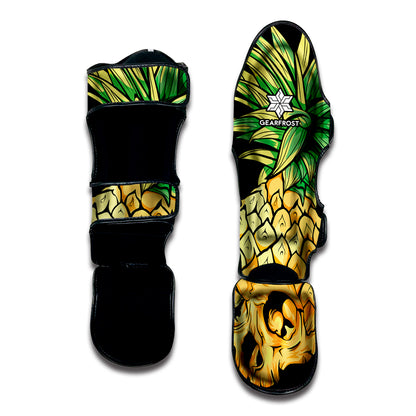 Pineapple Skull Print Muay Thai Shin Guard