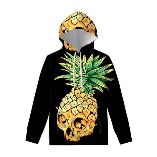 Pineapple Skull Print Pullover Hoodie