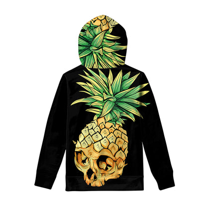 Pineapple Skull Print Pullover Hoodie