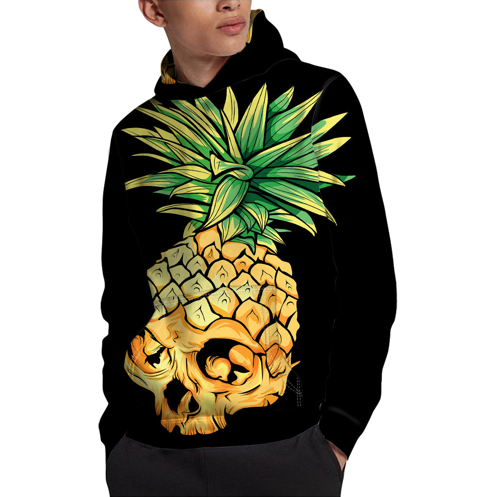 Pineapple Skull Print Pullover Hoodie