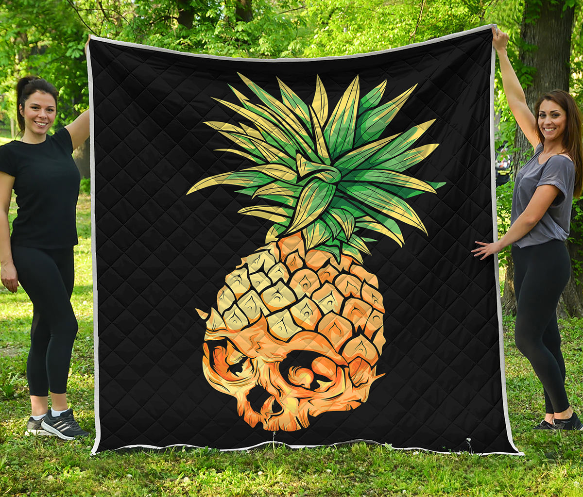 Pineapple Skull Print Quilt