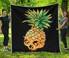 Pineapple Skull Print Quilt