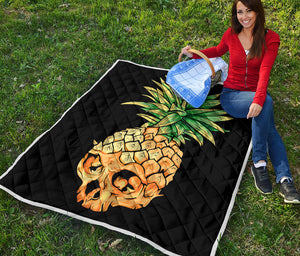 Pineapple Skull Print Quilt