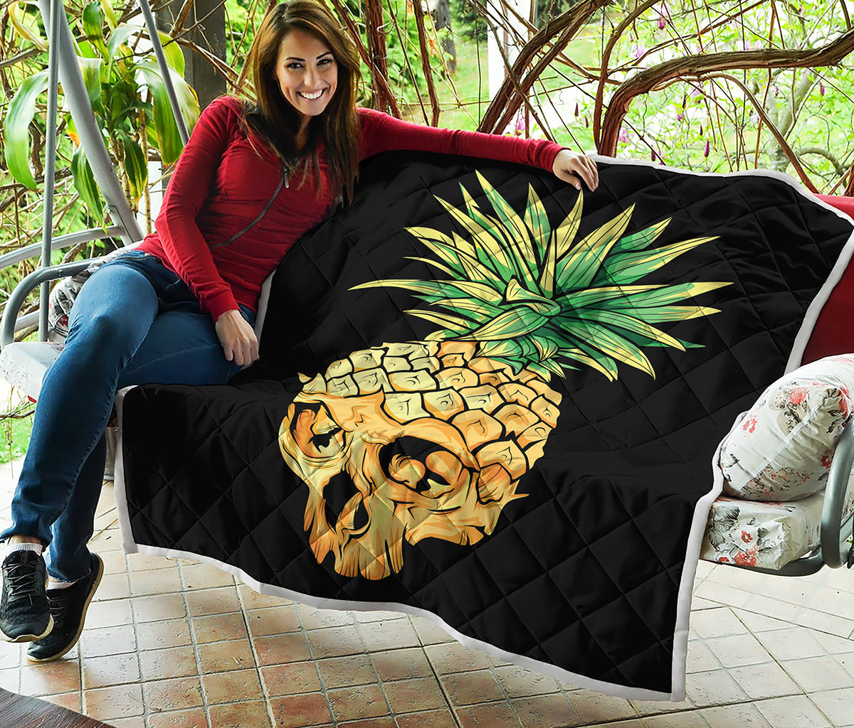 Pineapple Skull Print Quilt