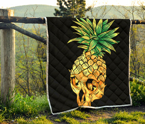 Pineapple Skull Print Quilt