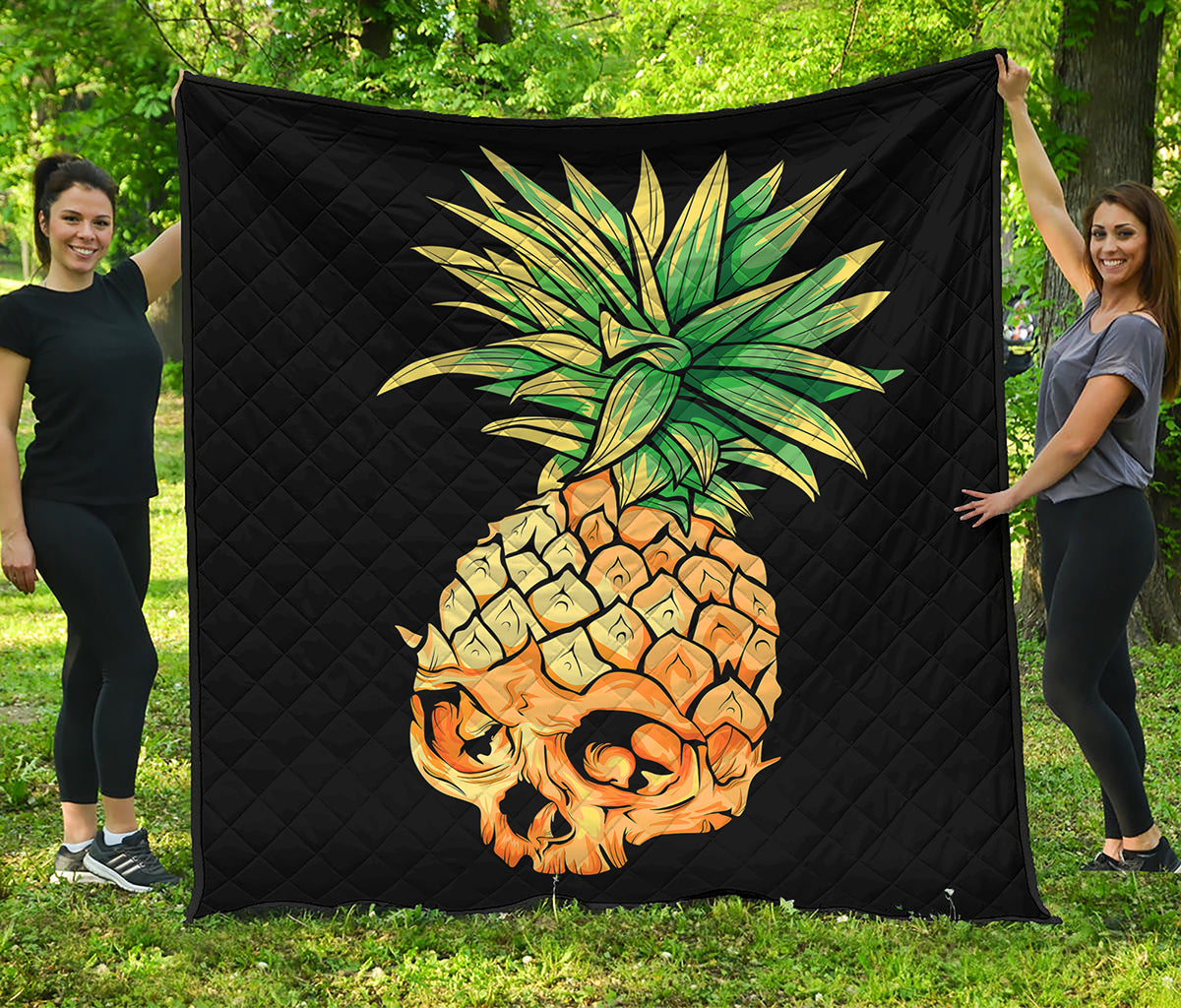 Pineapple Skull Print Quilt