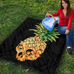 Pineapple Skull Print Quilt