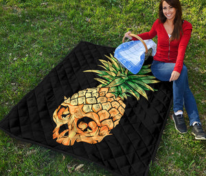 Pineapple Skull Print Quilt