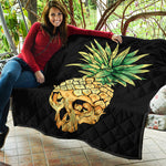 Pineapple Skull Print Quilt