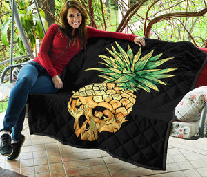 Pineapple Skull Print Quilt