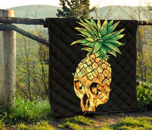 Pineapple Skull Print Quilt