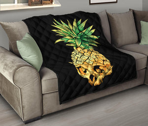 Pineapple Skull Print Quilt