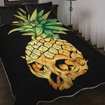 Pineapple Skull Print Quilt Bed Set