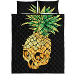 Pineapple Skull Print Quilt Bed Set