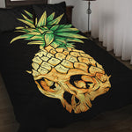 Pineapple Skull Print Quilt Bed Set