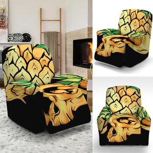 Pineapple Skull Print Recliner Slipcover