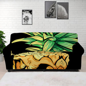 Pineapple Skull Print Sofa Cover