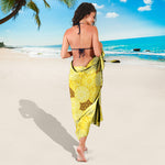Pineapple Slices Pattern Print Beach Sarong Wrap