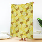 Pineapple Slices Pattern Print Blanket
