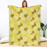 Pineapple Slices Pattern Print Blanket