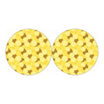 Pineapple Slices Pattern Print Car Coasters