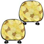 Pineapple Slices Pattern Print Car Headrest Covers