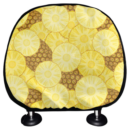 Pineapple Slices Pattern Print Car Headrest Covers