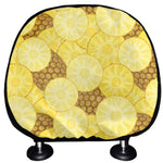 Pineapple Slices Pattern Print Car Headrest Covers