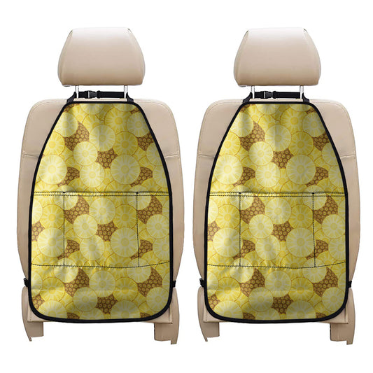 Pineapple Slices Pattern Print Car Seat Organizers