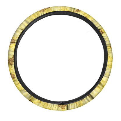 Pineapple Slices Pattern Print Car Steering Wheel Cover