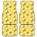 Pineapple Slices Pattern Print Front and Back Car Floor Mats