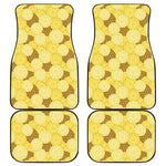 Pineapple Slices Pattern Print Front and Back Car Floor Mats