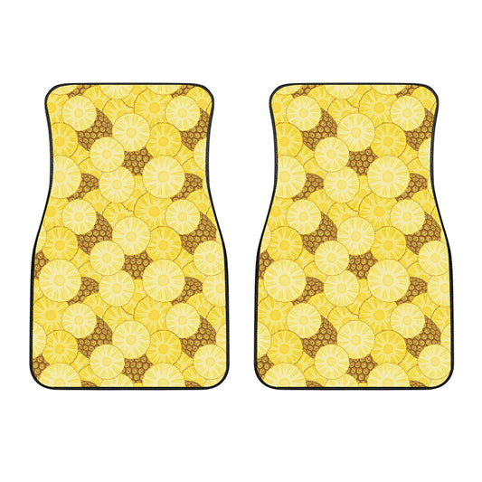 Pineapple Slices Pattern Print Front Car Floor Mats