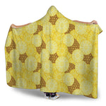 Pineapple Slices Pattern Print Hooded Blanket