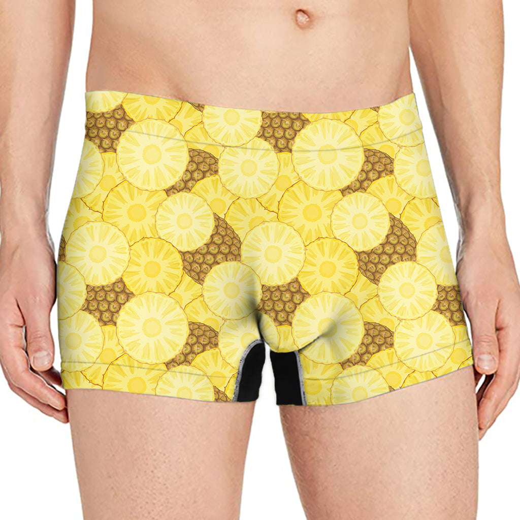 Pineapple Slices Pattern Print Men's Boxer Briefs