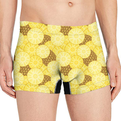 Pineapple Slices Pattern Print Men's Boxer Briefs