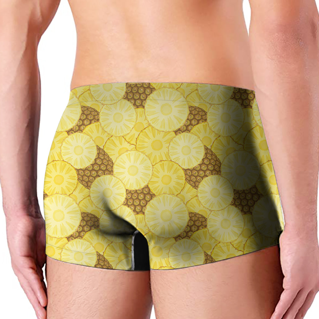 Pineapple Slices Pattern Print Men's Boxer Briefs