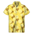 Pineapple Slices Pattern Print Men's Short Sleeve Shirt