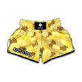Pineapple Slices Pattern Print Muay Thai Boxing Shorts