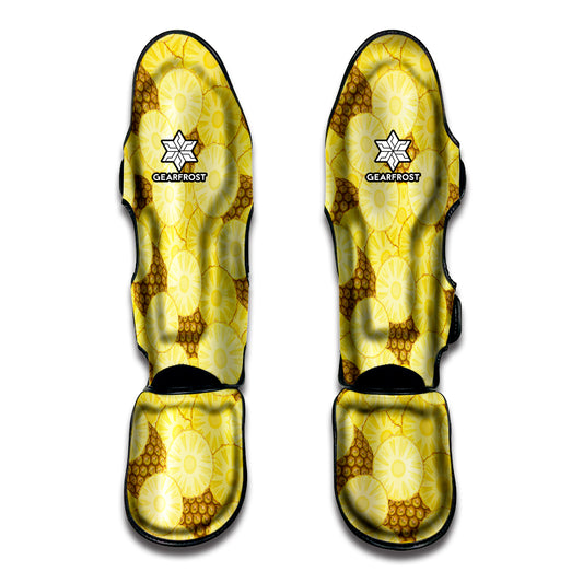 Pineapple Slices Pattern Print Muay Thai Shin Guard