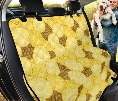 Pineapple Slices Pattern Print Pet Car Back Seat Cover