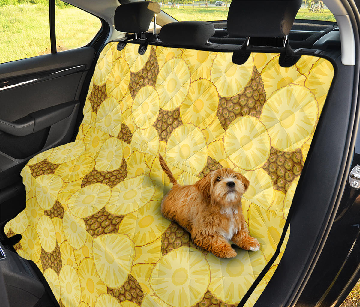 Pineapple Slices Pattern Print Pet Car Back Seat Cover