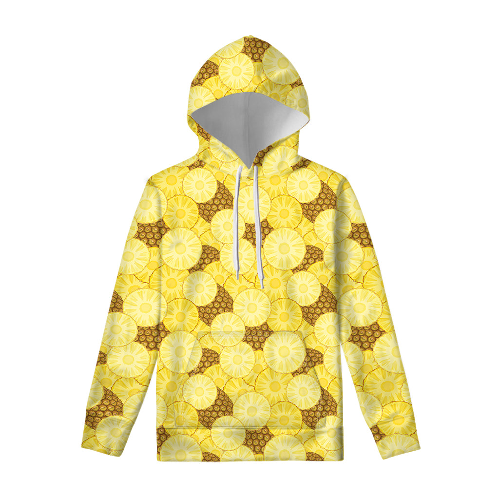 Pineapple Slices Pattern Print Pullover Hoodie