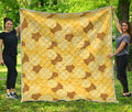 Pineapple Slices Pattern Print Quilt