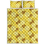 Pineapple Slices Pattern Print Quilt Bed Set